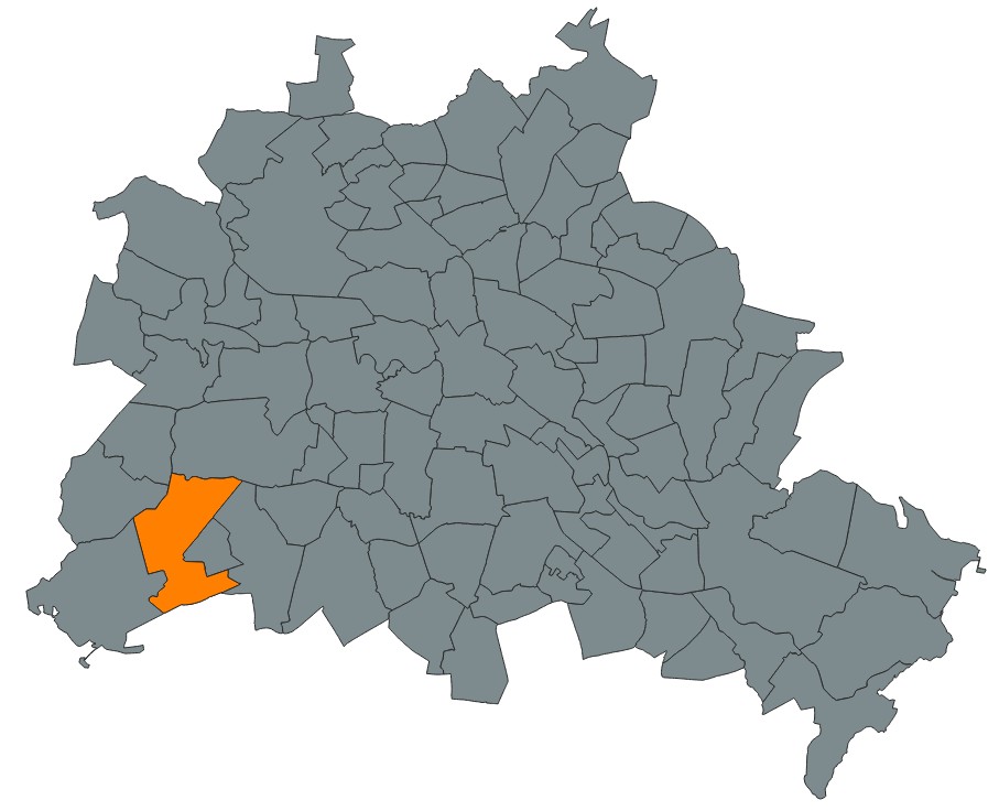 Karte des Winterdienst-Einsatzgebiets in Berlin-Nikolassee